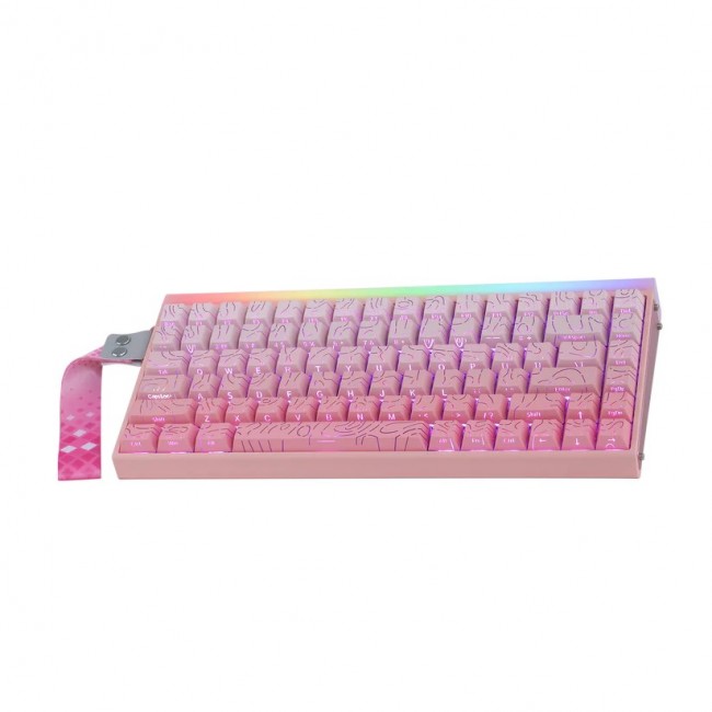 HERO84 HE PINK+Gradient+Contour Dragon King RGB AULA gasket keyboard