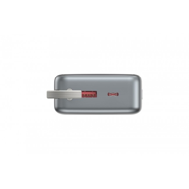 Gembird PB20-PD65-LCD-01 Fast charging power bank with integrated cables, 65W, 20000 mAh, black