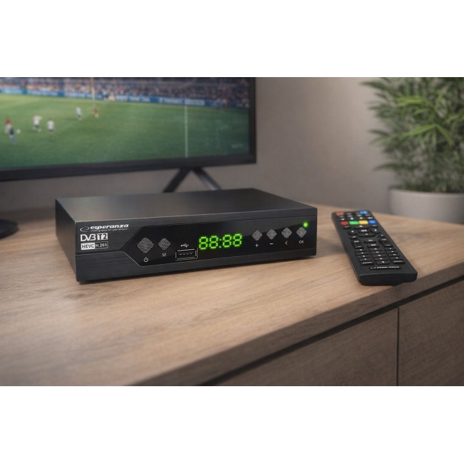 Esperanza EV107R TV set-top box Cable Black