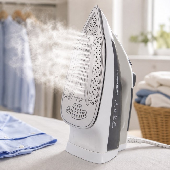 Esperanza EHI009 Dampjern Keramisk kogeplade Gr , Hvid 2400 W