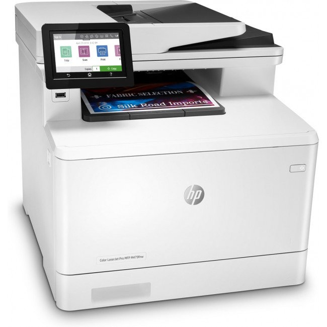 HP Color LaserJet Pro MFP M479fnw, Print, copy, scan, fax, email, Scan to email/PDF 50-sheet uncurled ADF