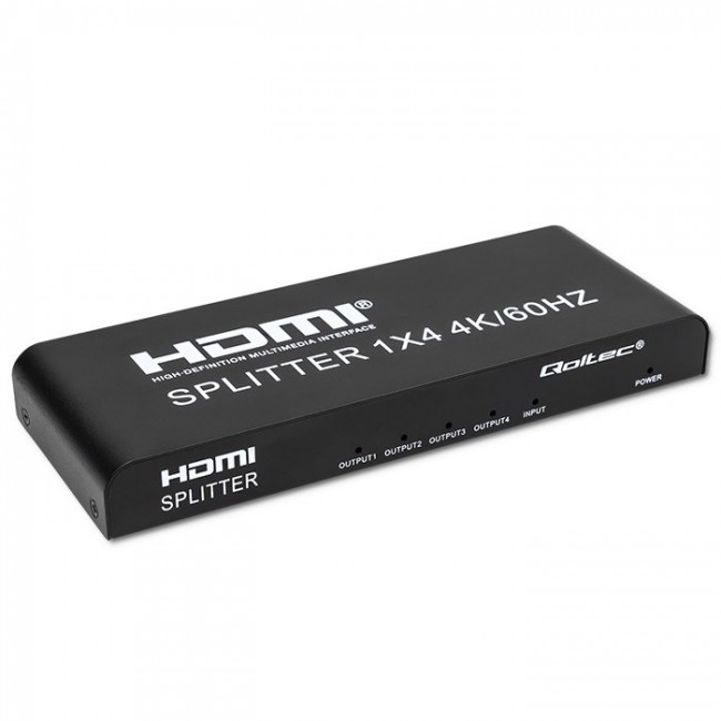 Qoltec 51799 Active HDMI Splitter 4 x HDMI 4K x 2K | 6Gb/s | 60Hz Qoltec 51799 Active HDMI Splitter 4 x HDMI 4K x 2K | 6Gb/s | 60Hz