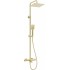 Rain shower with thermostatic bathtub faucet