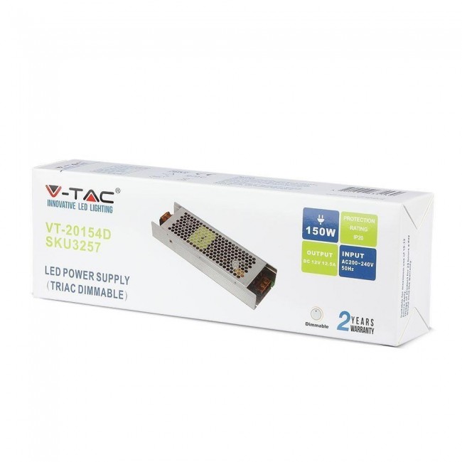 LED power supply V-TAC VT-20155D Modular 150W 24V 6.25A IP20 (SKU 3258)