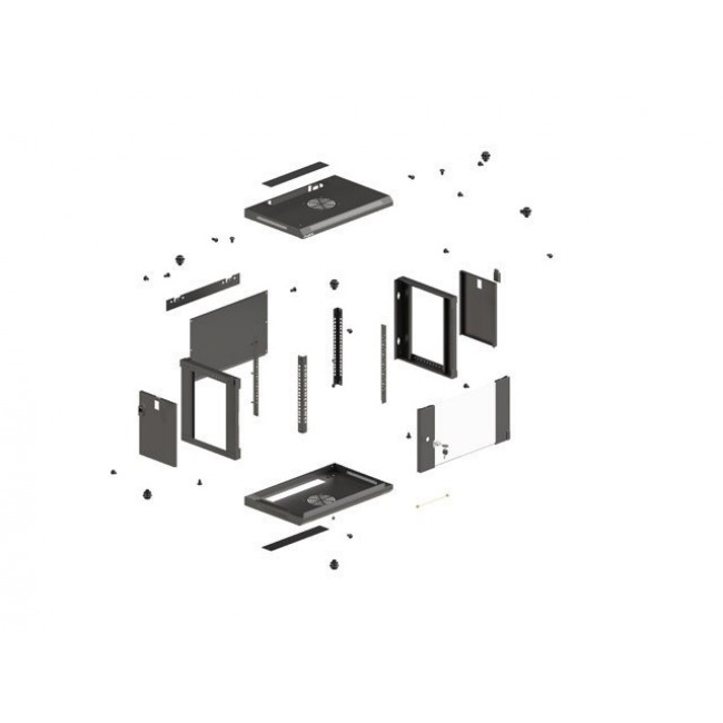 Lanberg WF03-5309-10B rack cabinet 9U Wall mounted rack Black