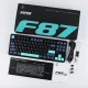 AULA Gasket F87 Pro Keyboard Black Cyan Blue GrayWoodV4 RGB