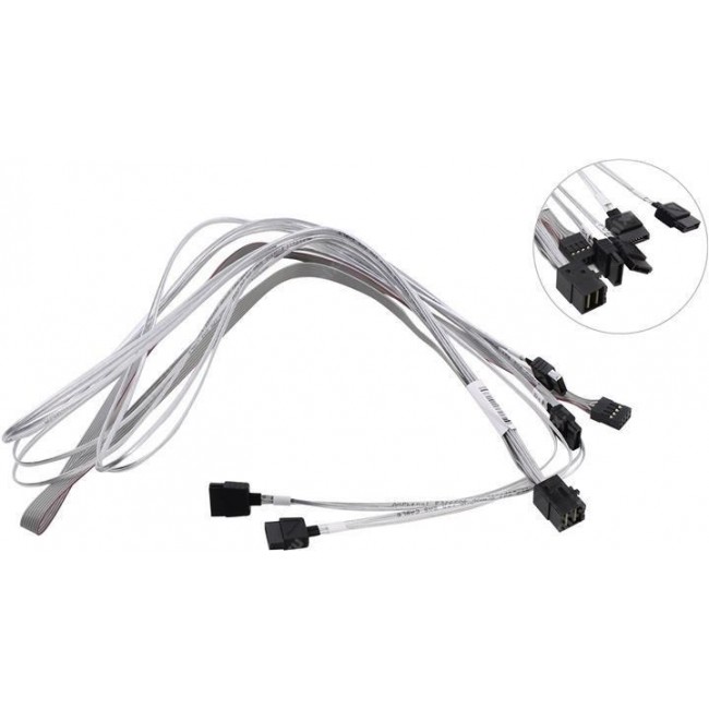 Supermicro CBL-SAST-0556 Serial Attached SCSI (SAS) cable Black, White