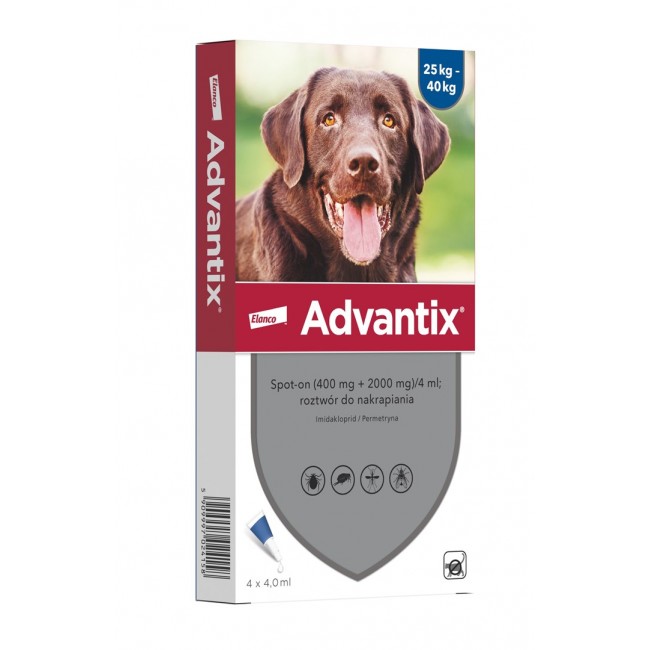 Advantix - parasite drops for dogs L - 4 x 4 ml