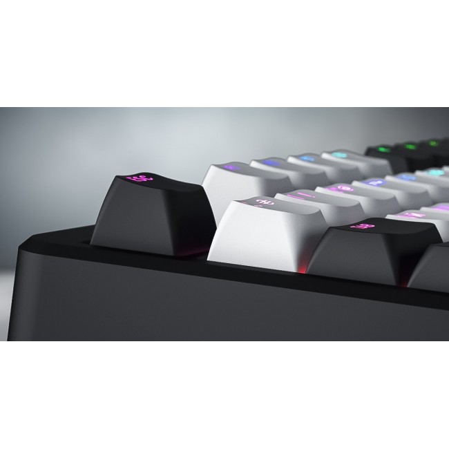 HATOR Rockfall 3 TKL Wireless, black, QMK/VIA, OMA profile white-black keycaps Keyboard - linear mechanical hotswap switches - US - ANSI Layout (HTK850)