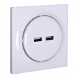 Fibaro Walli N socket-outlet 2x USB White Fibaro Walli N socket-outlet 2x USB White