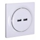 Fibaro Walli N socket-outlet 2x USB White