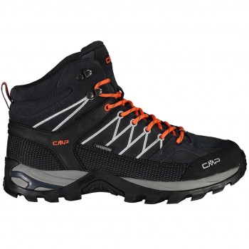 CMP Rigel Mid WP Men's Hiking Boots Black-Orange 3Q1294756UE