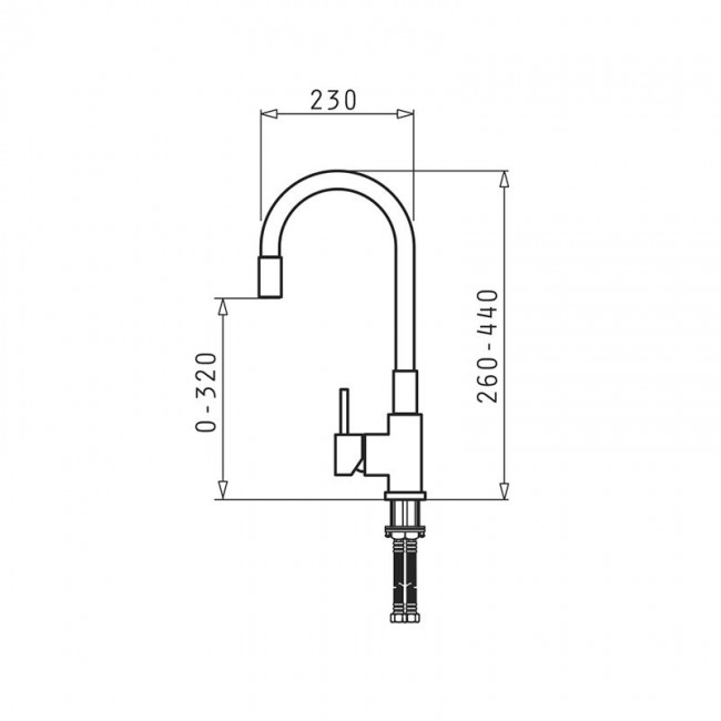 PYRAMIS FLESSI kitchen mixer white 090919538 flexible PYRAMIS FLESSI kitchen mixer white 090919538 flexible