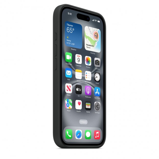 Apple iPhone 16 Silicone Case with MagSafe - Black Apple iPhone 16 Silicone Case with MagSafe - Black
