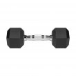 REBEL ACTIVE Rubber-coated cast iron dumbbells 2x5 kg