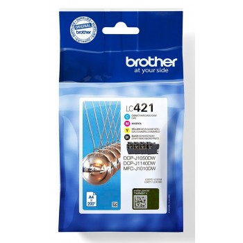 Brother LC-421VAL PagePack 4 pc(s) Original Standard Yield Black, Cyan, Magenta, Yellow