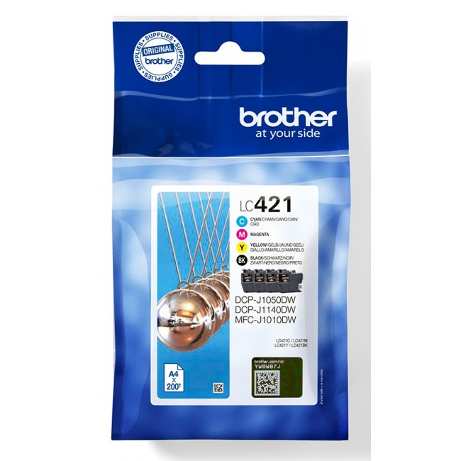 Brother LC-421VAL PagePack 4 pc(s) Original Standard Yield Black, Cyan, Magenta, Yellow