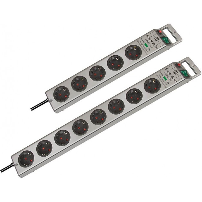 Brennenstuhl Super-Solid Surge Protection 4.500 A Silver 8 AC outlet(s) 2.5 m