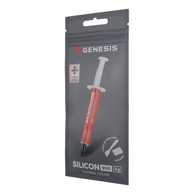 GENESIS Silicon 900 heat sink compound Thermal paste 12.8 W/m K 8 g GENESIS Silicon 900 heat sink compound Thermal paste 12.8 W/m K 8 g