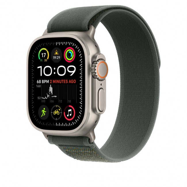 Apple 49mm Green Trail Loop - S/M - Natural Titanium Finish