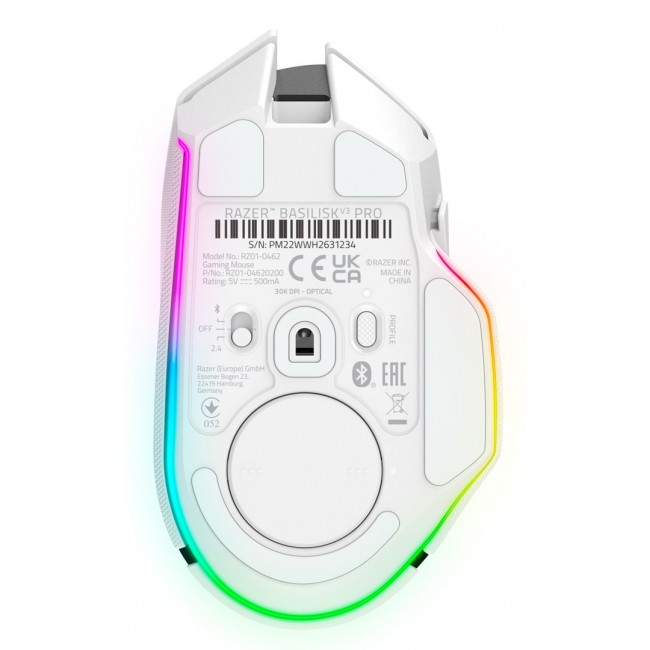 Razer Basilisk V3 Pro mouse Gaming Right-hand RF Wireless + Bluetooth + USB Type-C Optical 30000 DPI