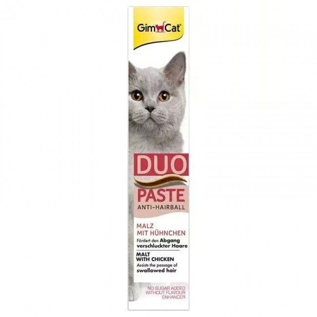 GIMCAT Duo Paste Anti-Hairball with Chicken cat treat 50g