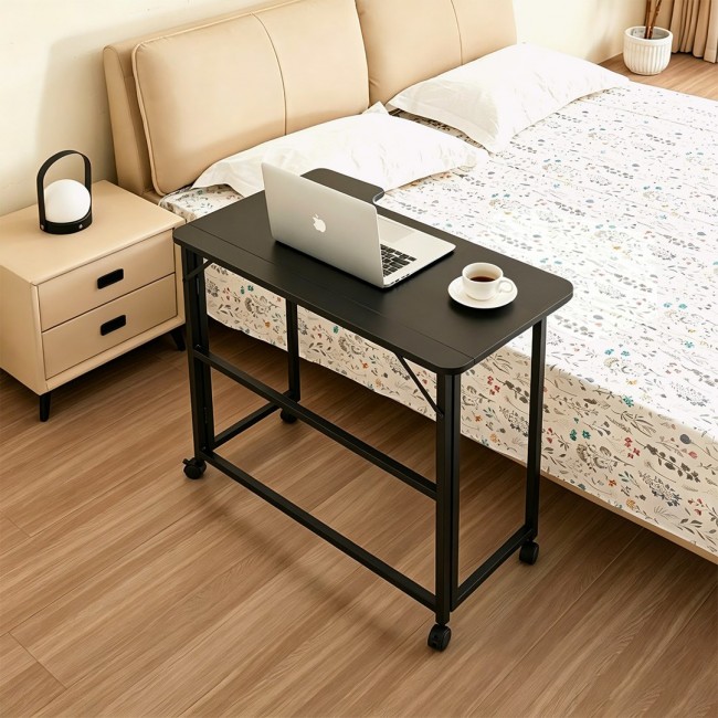Maclean Folding Desk, Black, Mobile, 100x65 cm, max. 50 kg, Corner, L-Shaped, MC-1250 L/B