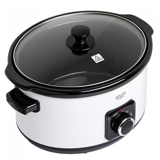 Adler AD 6413W slow cooker 5.8 L 290 W White, Black Adler AD 6413W slow cooker 5.8 L 290 W White, Black