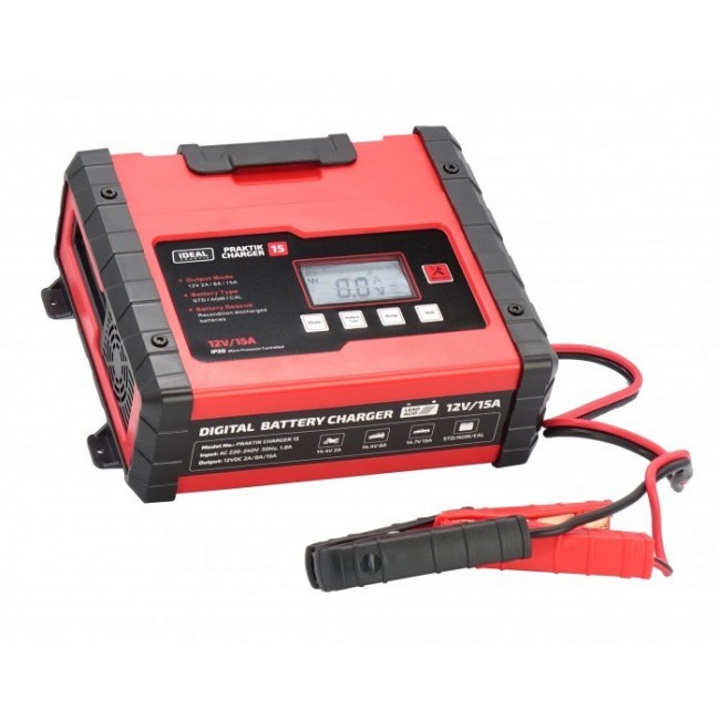 Charger PRAKTIK CHARGER 15 LCD, charging voltage: