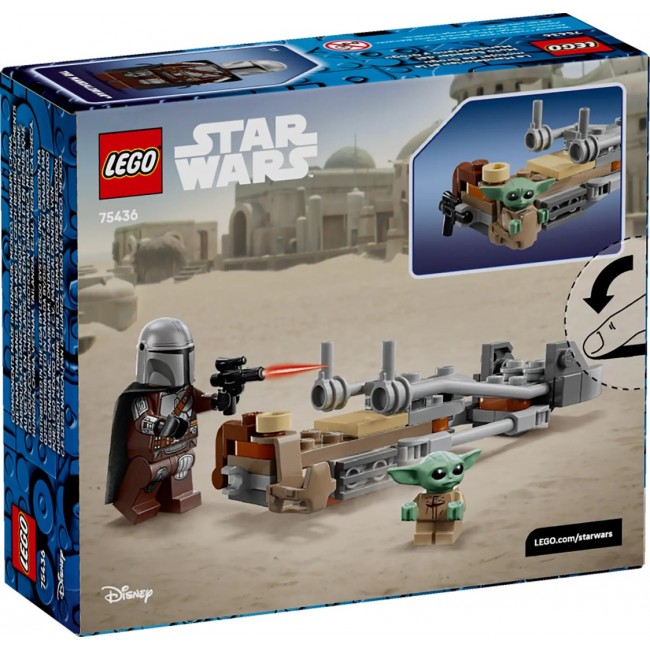 LEGO STAR WARS 75436 The Mandalorian and Grogu's Speeder Bike