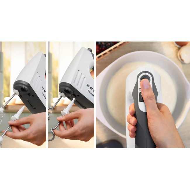 Bosch MFQ37470 Hand mixer 750 W Black, White