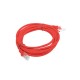 PATCHCORD KAT.5E UTP 3M CZERWONY FLUKE PASSED LANBERG 10-PACK