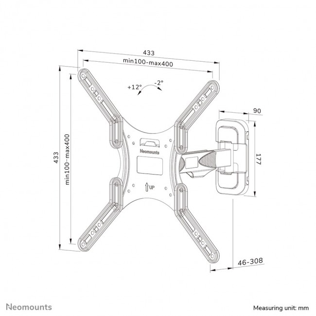 Neomounts WL40-540BL14 TV mount wall 32-55 Neomounts WL40-540BL14 TV mount wall 32-55