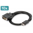 Digitus DisplayPort DVI Adapter Cable, Pack of 10 pcs Digitus DisplayPort DVI Adapter Cable, Pack of 10 pcs