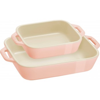 STAUB COOKING Zestaw 2 p misk w prostokątnych, jasnor owy