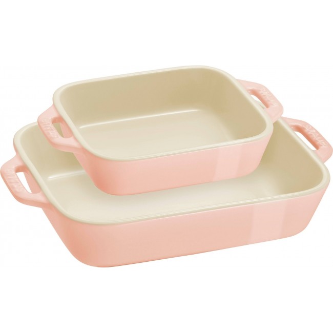 STAUB COOKING Zestaw 2 p misk w prostokątnych, jasnor owy
