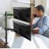 Maclean MC-967 Double Vertical Monitor Desk Mount Screen Holder max VESA 100x100, 13-27