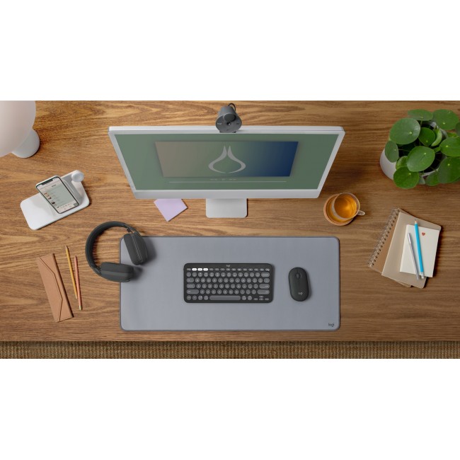 Logitech Pebble 2 Combo keyboard Mouse included Universal RF Wireless + Bluetooth QWERTY US International Graphite