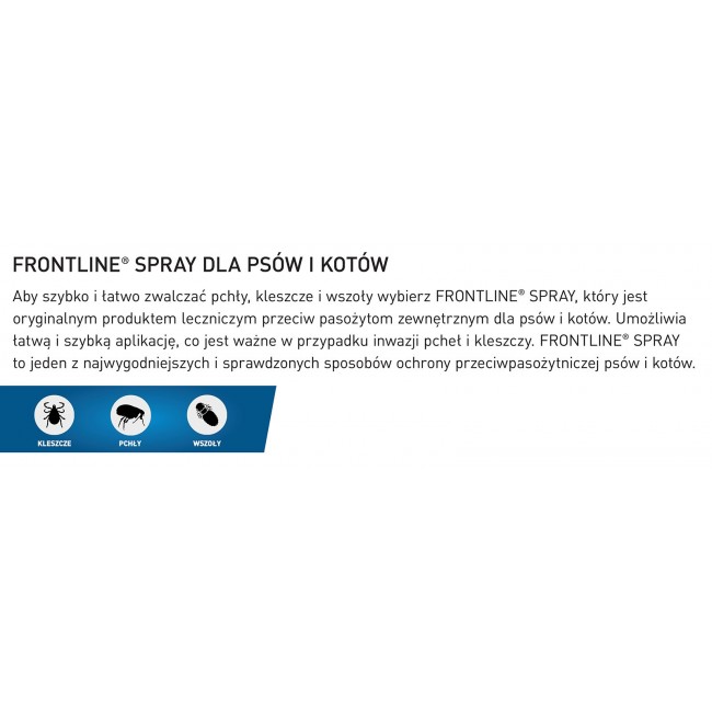 FRONTLINE Flea and tick spray for dogs and cats - 250 ml