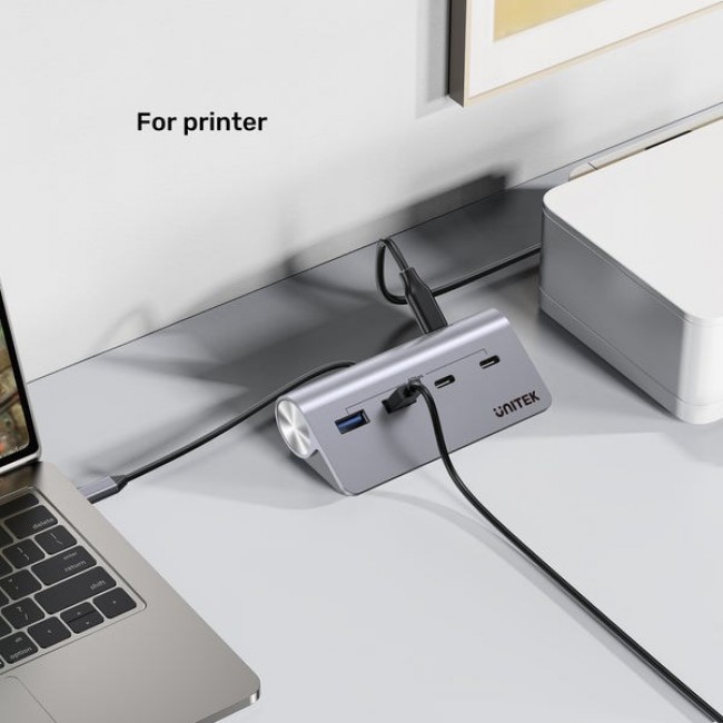UNITEK H1337AGY01 interface hub USB 3.2 Gen 1 (3.1 Gen 1) Type-C 5000 Mbit/s Grey