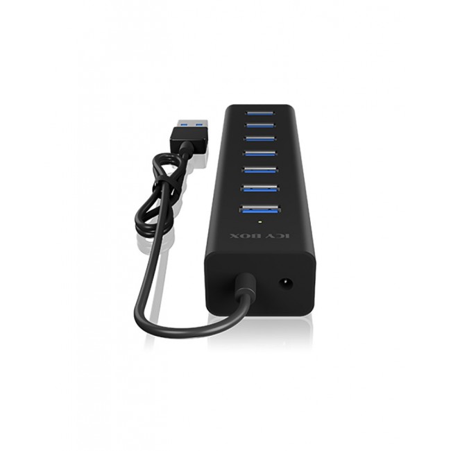 ICY BOX IB-HUB1700-U3 USB 3.2 Gen 1 (3.1 Gen 1) Type-A 5000 Mbit/s Black