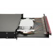 Equip 24-Port Fiber Optic Splice Box, LC Duplex, OM4, 1U, Equipped, Black
