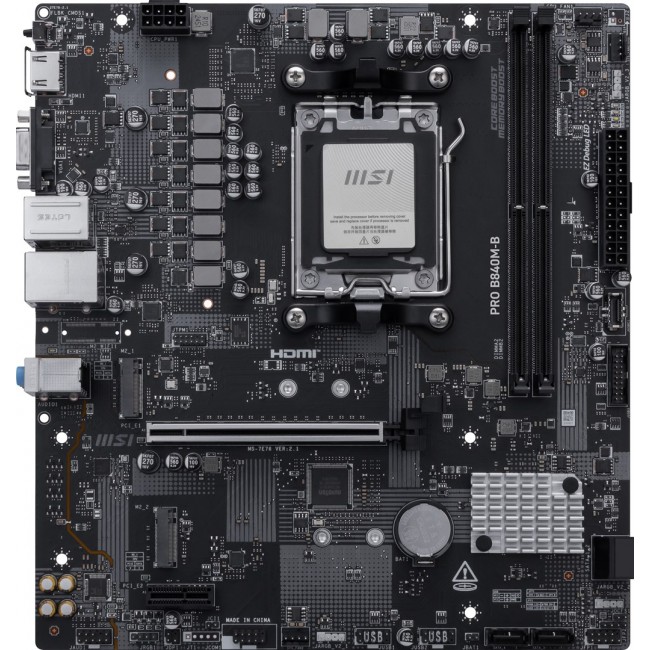 MSI PRO B840M-B motherboard AMD B840 Socket AM5 micro ATX MSI PRO B840M-B motherboard AMD B840 Socket AM5 micro ATX