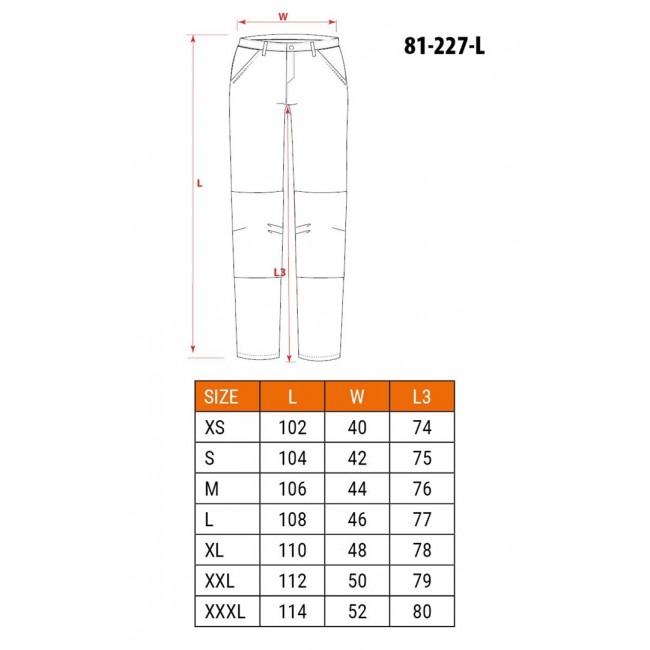 PREMIUM work trousers, 100% cotton, ripstop, size L PREMIUM work trousers, 100% cotton, ripstop, size L