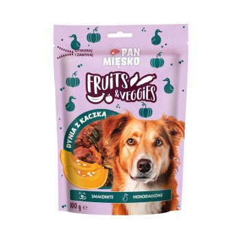 PAN MIĘSKO Fruits & Veggies Pumpkin with duck - dog treat - 100g