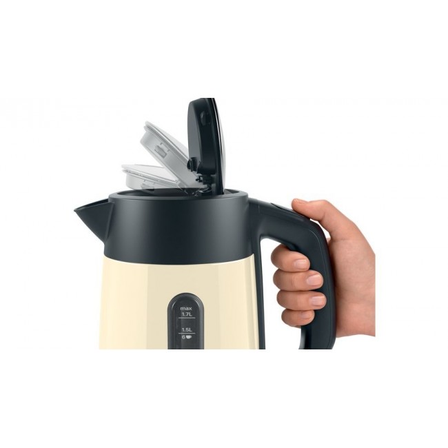 Bosch TWK4P437 electric kettle 1.7 L 2400 W Beige, Black Bosch TWK4P437 electric kettle 1.7 L 2400 W Beige, Black