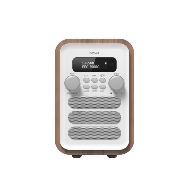 Denver DAB-48WHITE Personal Digital White, Wood