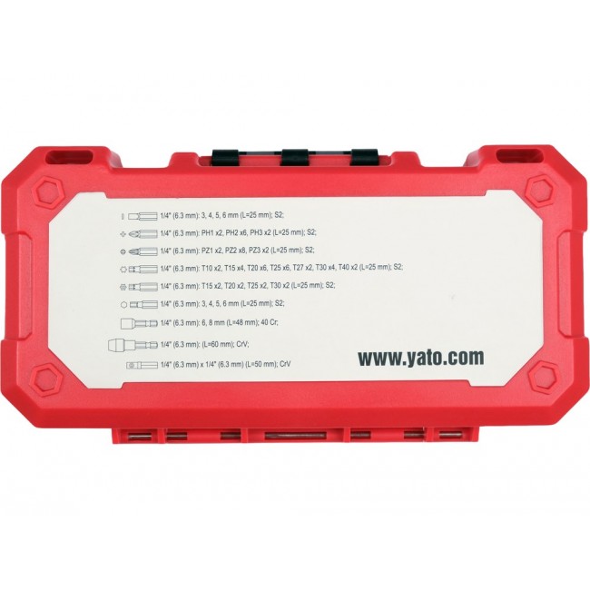YATO Impact Screwdriver Bit Set, 68 Pieces, YT-78077