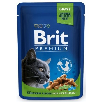 BRIT Premium Cat Chicken Sterilised - wet cat food - 100g