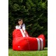 Ferrari red-white XXL 140 x 100 cm Sako bag pouffe